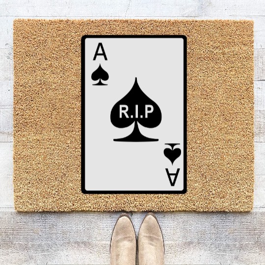 Rest in Peace Ace of Spades Coir Doormats