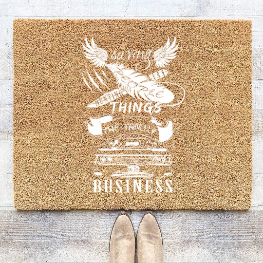 Supernatural - Saving people hunting things Coir Doormats