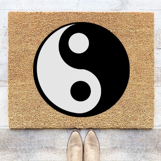 jing jang (Ying Yang) Coir Doormats