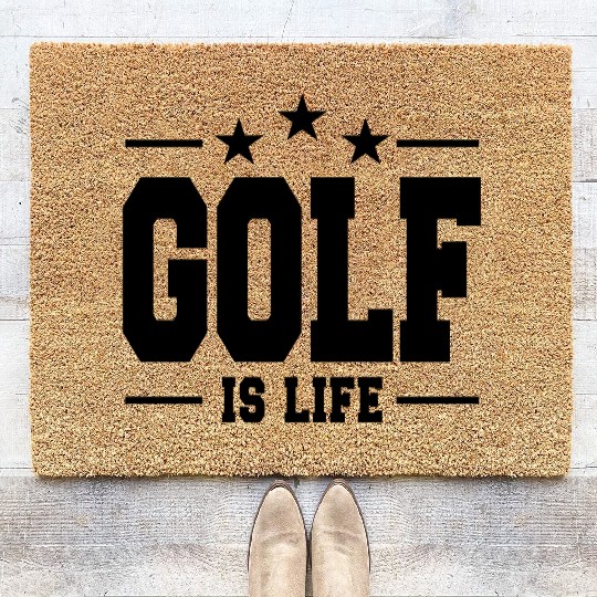 golf is life 1 Coir Doormats