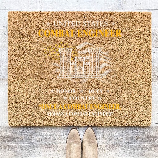 combat engineer, us army combat engineer, army com Coir Doormats