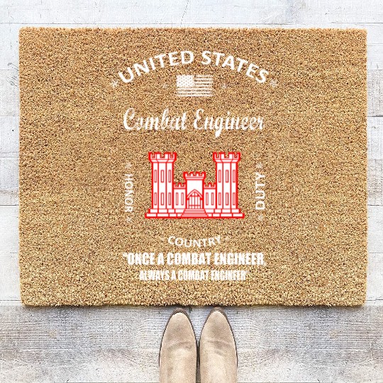 combat engineer, us army combat engineer, army com Coir Doormats