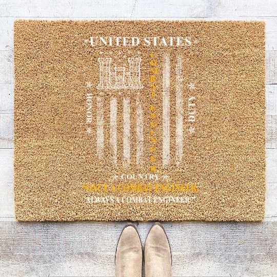 combat engineer, us army combat engineer, army com Coir Doormats