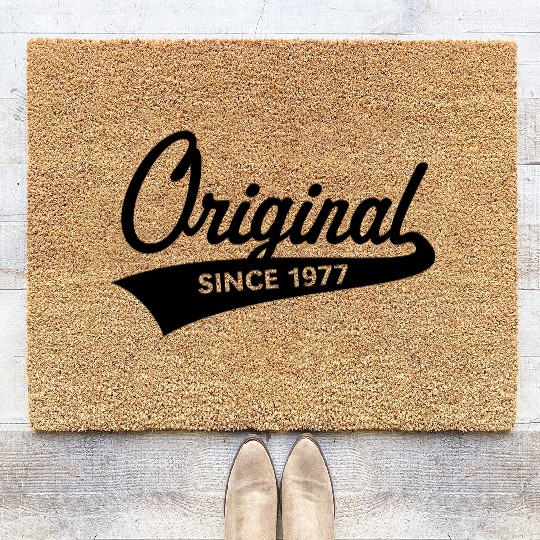 Original Since 1977 (Year Of Birth, Birthday, 1C) Coir Doormats