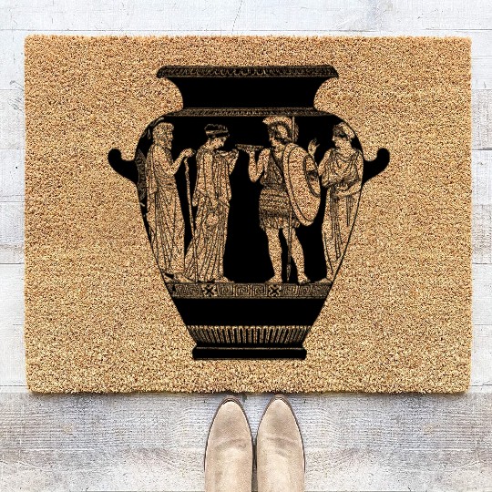 Greek vase 5 Coir Doormats
