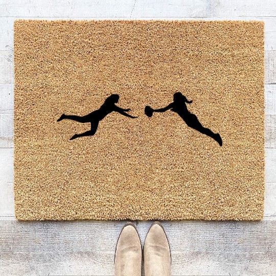 Ultimate Frisbee - women Coir Doormats