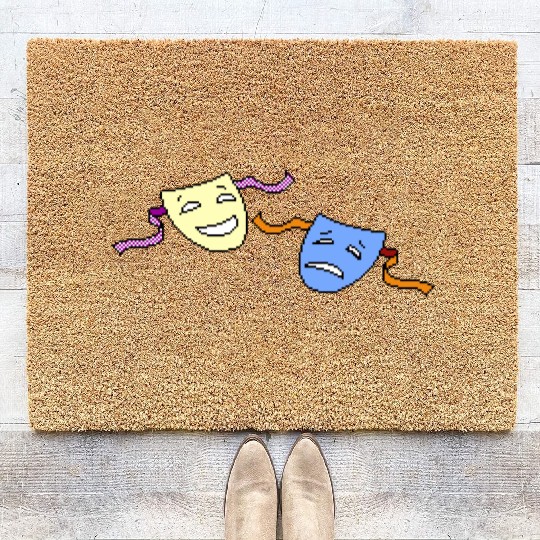 Beagle Bros Comedy Tragedy Coir Doormats