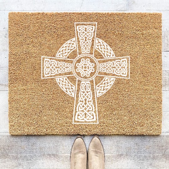 Celtic cross Coir Doormats