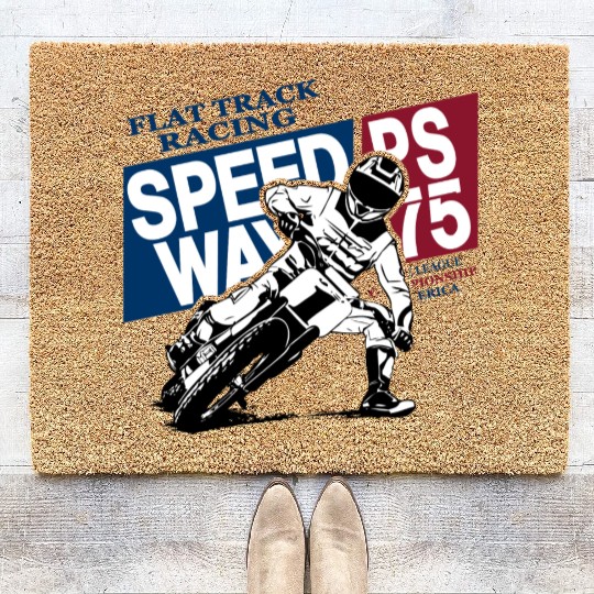 Flat Track Rider - Speedway Racing Coir Doormats