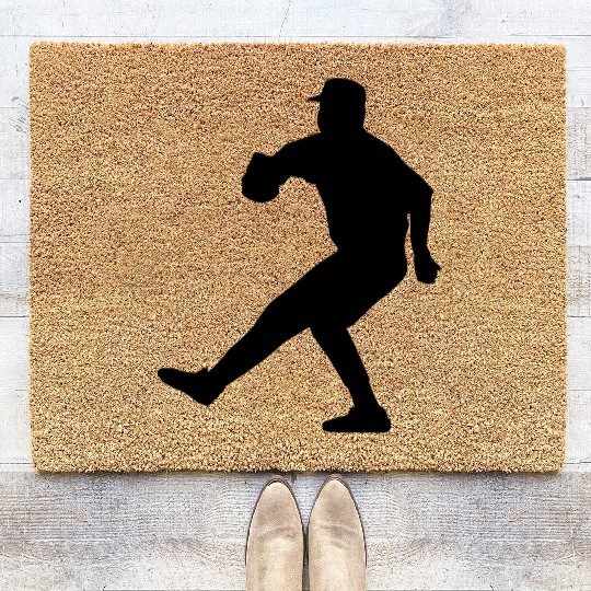 baseball pitcher Coir Doormats