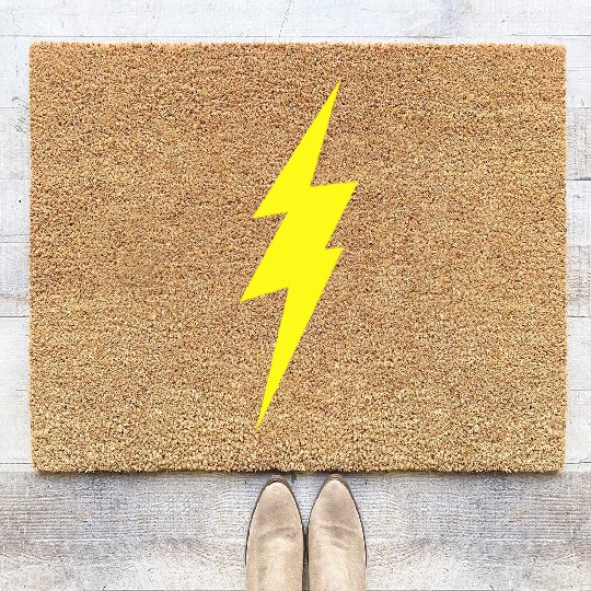 Lightning Bolt Coir Doormats