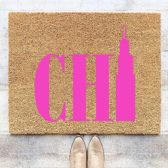 Chicago - Neon Pink Coir Doormats
