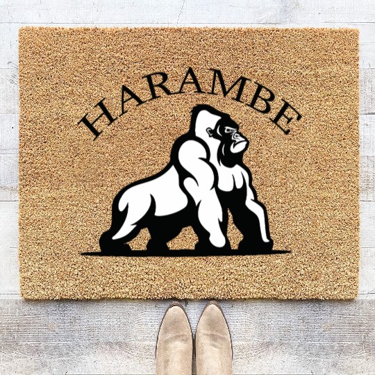 RIP Harambe Coir Doormats