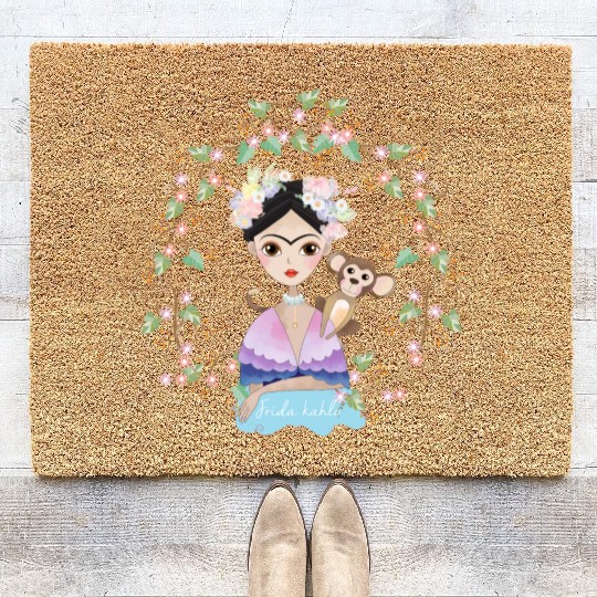 Frida Kahlo girl's Coir Doormats