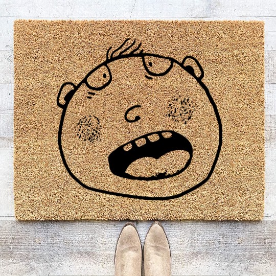 Scared boy Coir Doormats