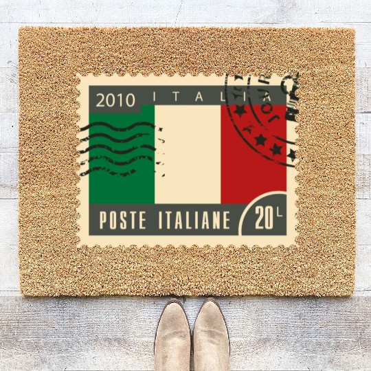 italy post stamp Coir Doormats