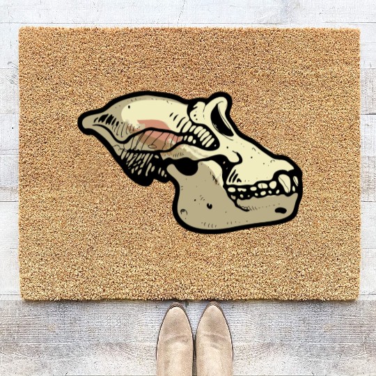 ape skull Coir Doormats