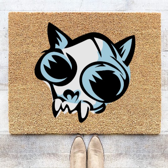 cat skull Coir Doormats