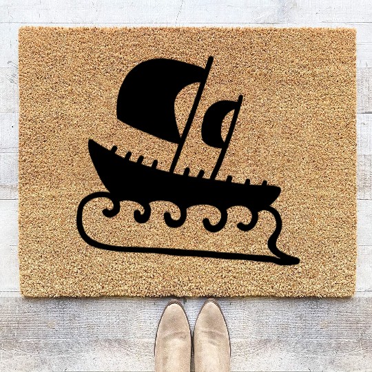 sailing boat Coir Doormats