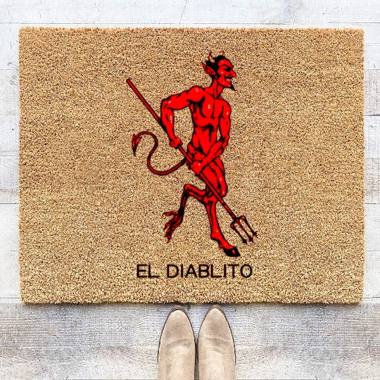 El Diablito The Devil Tarot Cards Readings Coir Doormats