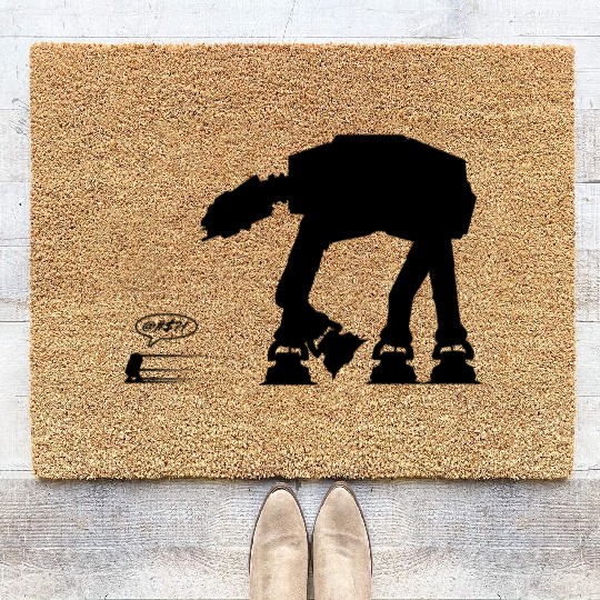 R2D2 vs AT-AT Coir Doormats