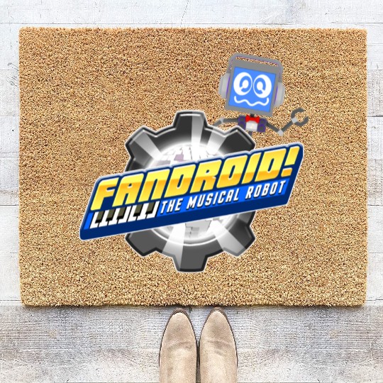 Fandroid Logo with Waving Fandroid Coir Doormats