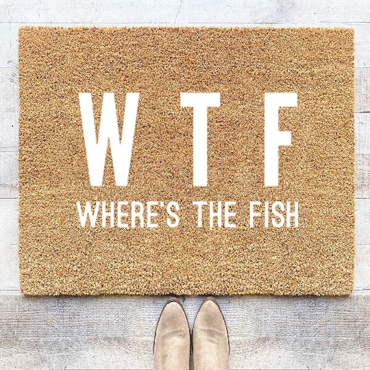 WTF where's the fish Coir Doormats