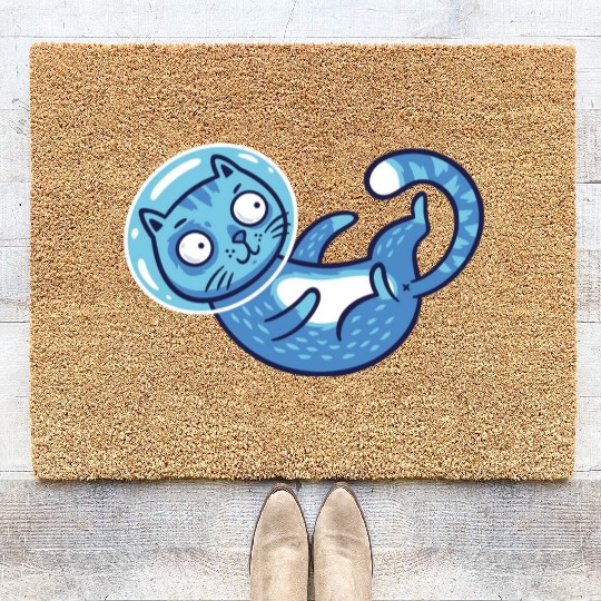Space cat Coir Doormats