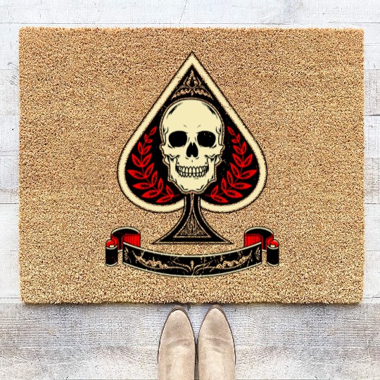 Death of Spade Card Coir Doormats