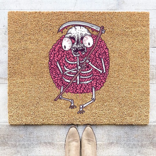 creepy horror Coir Doormats