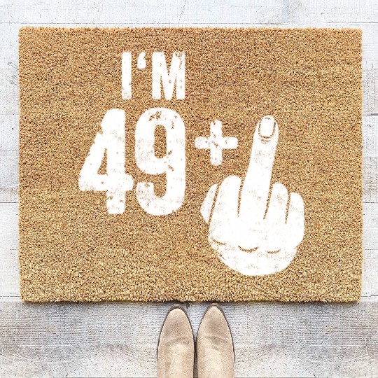 Funny 50th Birthday Gift Idea Bday Present Fifty Coir Doormats