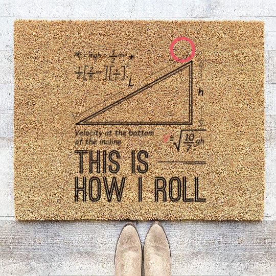 This is how I roll science physics chemistry gift Coir Doormats