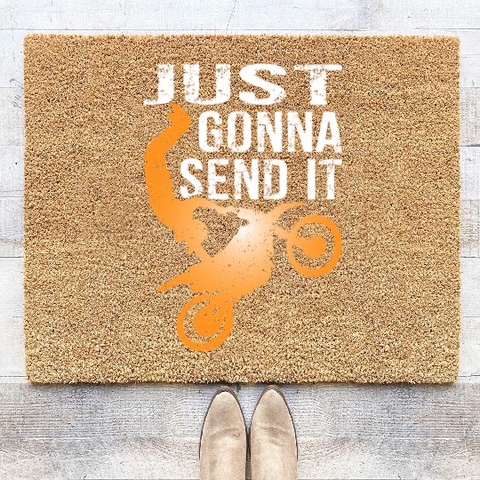 Just Gonna Send It Bike Coir Doormats
