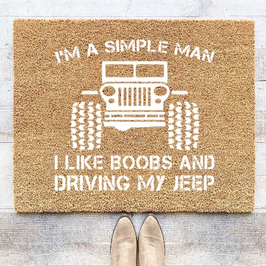 I am a simple man jeep Coir Doormats