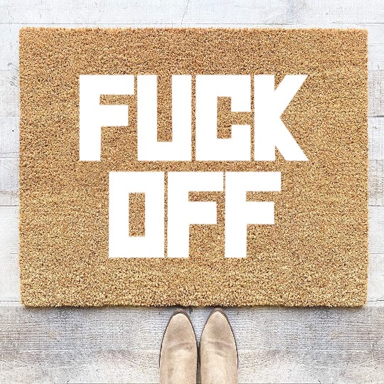 fuck off please Coir Doormats
