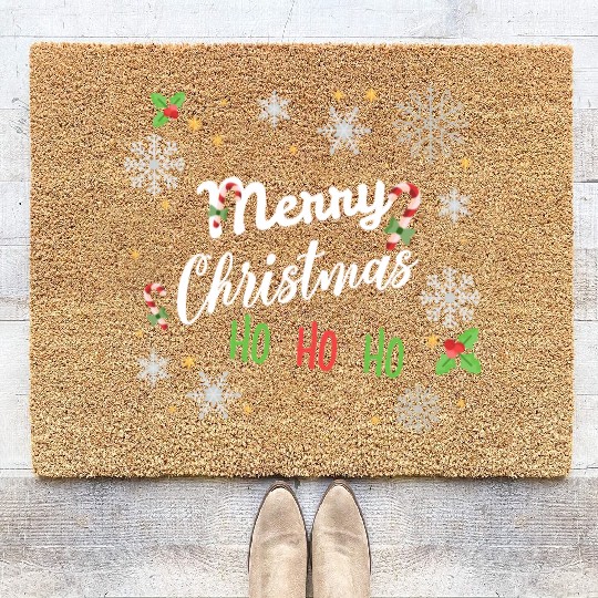 Merry Christmas Coir Doormats