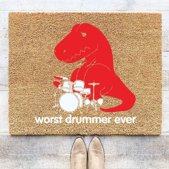 Goodie Two Sleeves Worst Drummer Ever Coir Doormats