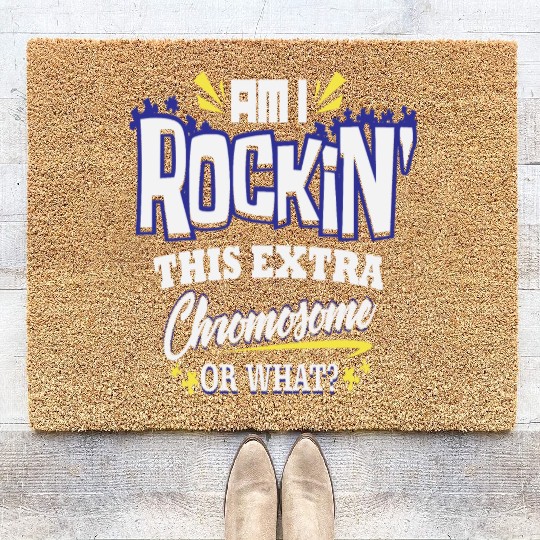 Down Syndrome Awareness Support Trisomy 21 Gift Coir Doormats