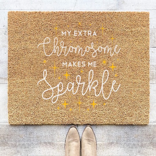 Down Syndrome Awareness Support Trisomy 21 Gift Coir Doormats