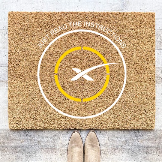 Read The Instructions SpaceX Droneship Elon Musk Coir Doormats