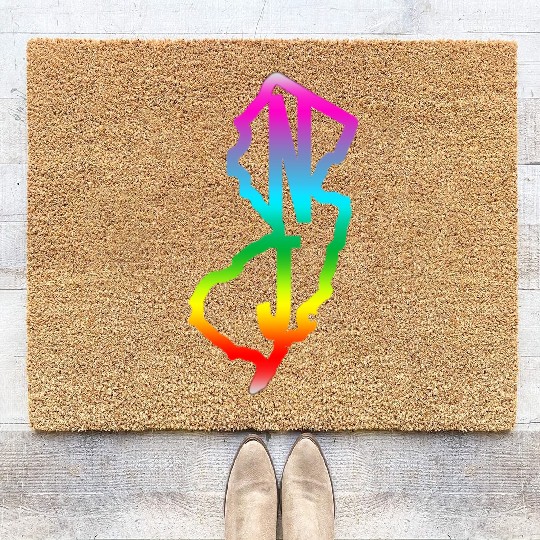 New Jersey Gay Pride LGBTQ Coir Doormats