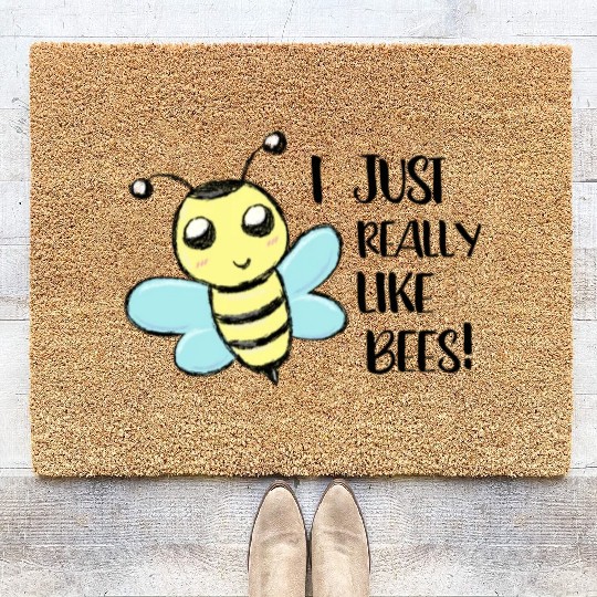 I just really like Bees Love Bee Beekeeper Coir Doormats