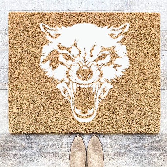 Wolf Bad Wolf Alpha Wolf Coir Doormats