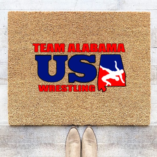 team Albm usa wrestling med hr Coir Doormats