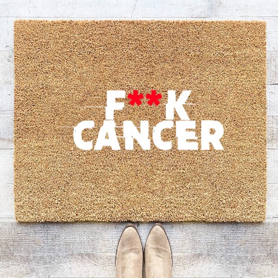 FUCK CANCER Coir Doormats