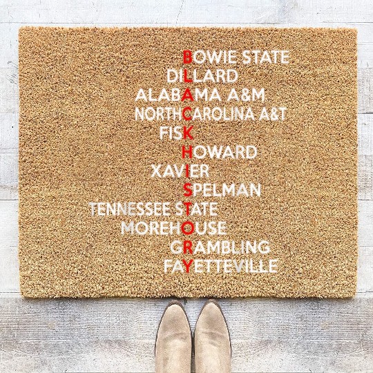 Black History Historically black colleges universi Coir Doormats