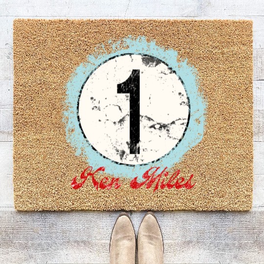 Ken Miles Rugged Number Coir Doormats