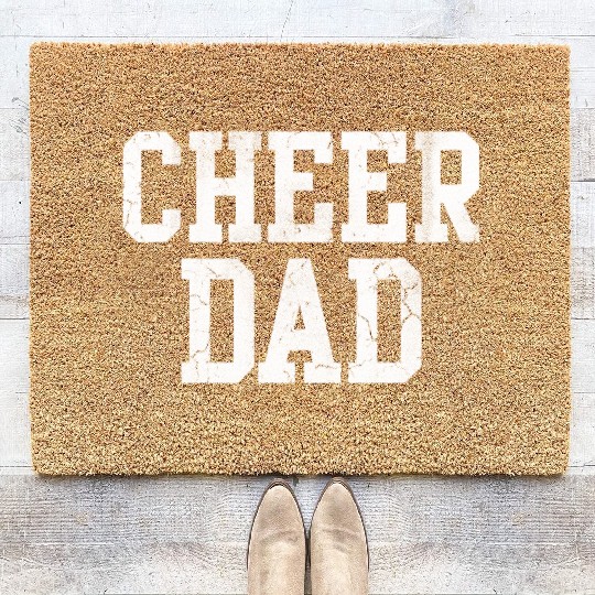 Cheer Dad Cheerleader Cheerleading Father Coir Doormats