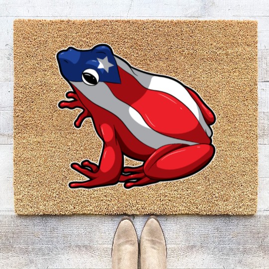 Puerto Rican Coqui Frog - Puerto Rico Coir Doormats
