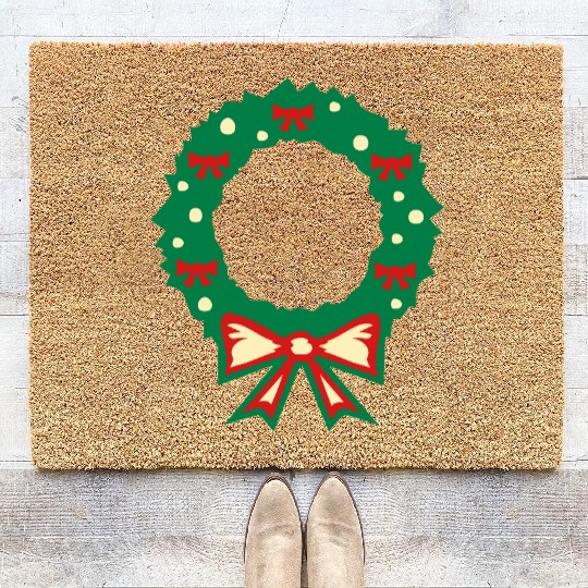 christmas wreath Coir Doormats